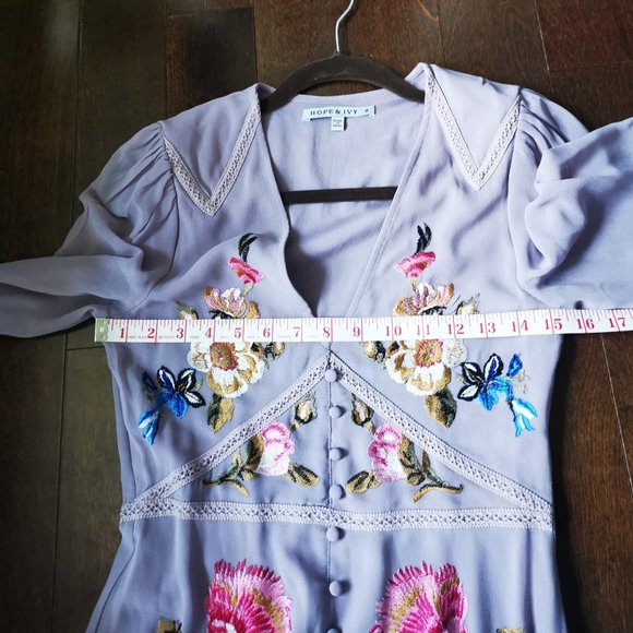 Embroidered Lavender Dress - Picture 5 of 8